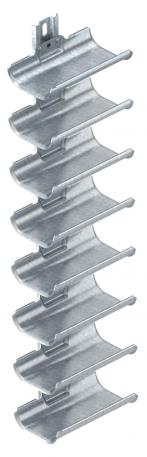 Calha de condução de cabos, 8 compartimentos, com perfil de fixação