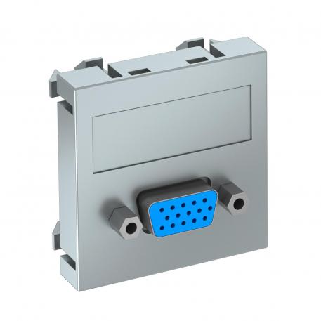 Ligação VGA, 1 módulo, saída plana, com ligação roscada  |  | VGA | alumínio lacado