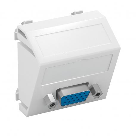 Ligação VGA, 1 módulo, saída inclinada, com ligação roscada