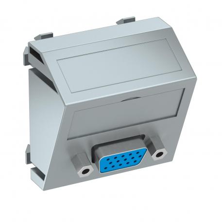 Ligação VGA, 1 módulo, saída inclinada, com ligação roscada  |  | VGA | alumínio lacado