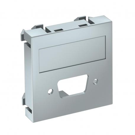 Suporte de multimédia para ligação VGA/D-Sub9, 1 módulo, saída plana reta |  | VGA | alumínio lacado