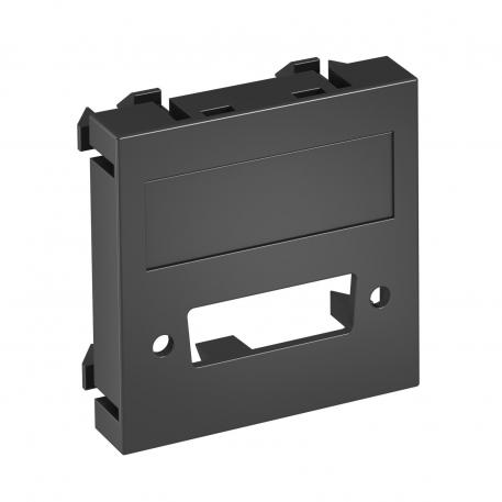 Espelho para DVI, 1 módulo, saída plana reta |  | Outros | cinzento escuro; RAL 7021