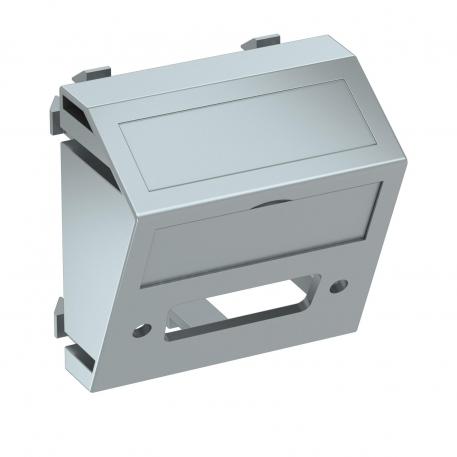 Espelho para DVI, 1 módulo, saída inclinada  |  | Outros | alumínio lacado