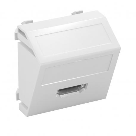 Suporte HDMI, 1 módulo, saída inclinada, com ligação roscada