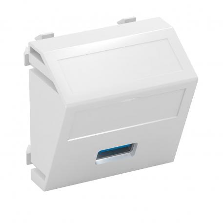 Porta USB 2.0/3.0, 1 módulo, saída inclinada, com ligação roscada