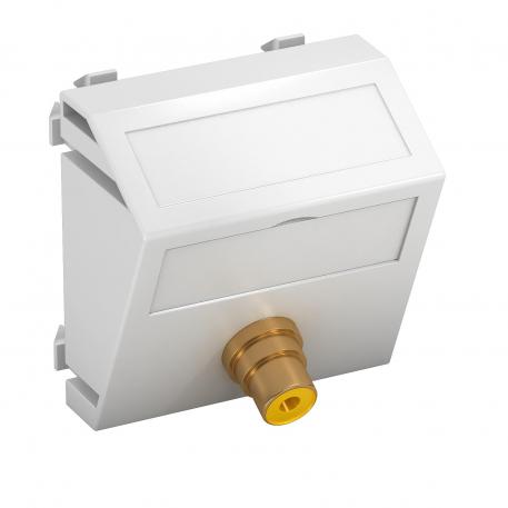 Suporte RCA Vídeo, 1 módulo, saída inclinada, com ligação soldada