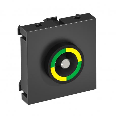 Tomada equipotencial, 1 módulo, saída plana, cinzento antracite