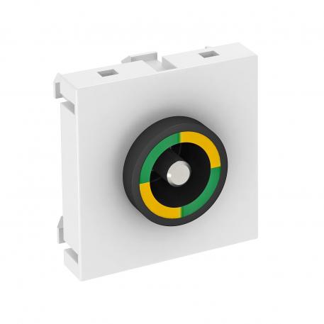 Tomada equipotencial, 1 módulo, saída plana, branco puro branco puro; RAL 9010