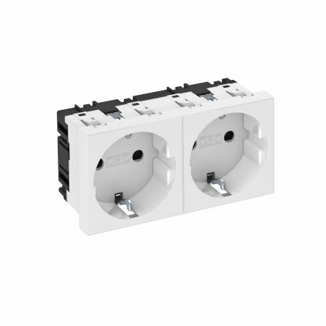 Tomada 0°, contacto de segurança, dupla