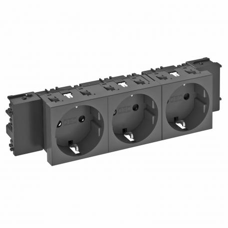 Tomada 0°, Connect 45, contacto de segurança, tripla