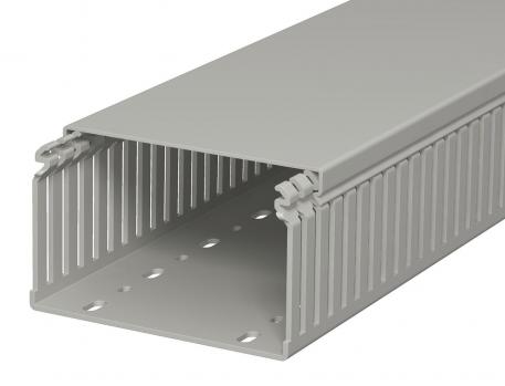 Calha de cablagem, tipo LKV 75125 2000 | 125 | 75 | Base perfurada | cinzento pedra; RAL 7030