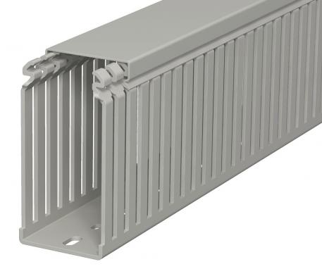Calha de cablagem, tipo LKV 10050 2000 | 50 | 100 | Base perfurada | cinzento pedra; RAL 7030