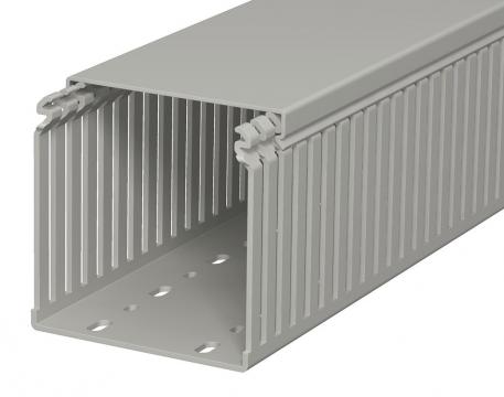 Calha de cablagem, tipo LKV 100100 2000 | 100 | 100 | Base perfurada | cinzento pedra; RAL 7030
