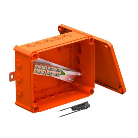 FireBox T250 com bucins cónicos, 1 porta-fusível 225x173x86 |  | IP66 | cor de laranja; RAL 2003