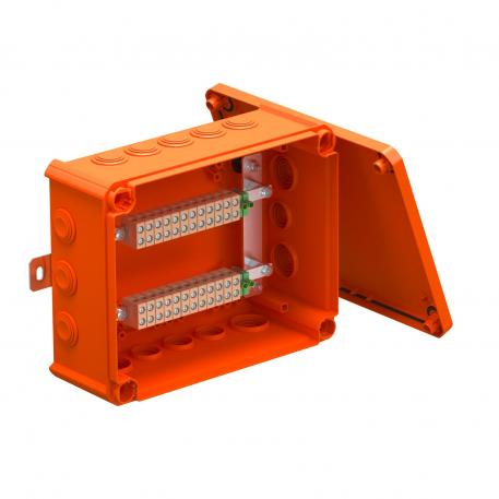FireBox T250 com bucins cónicos, para dados, 4x24 225x173x86 | 10 | IP66 | cor de laranja; RAL 2003