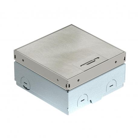 Tomada de piso UDHOME-ONE, sem recorte para revestimento do piso, pode ser instalada conforme necessário, aço inoxidável, placa decorativa: cabelo de anjo