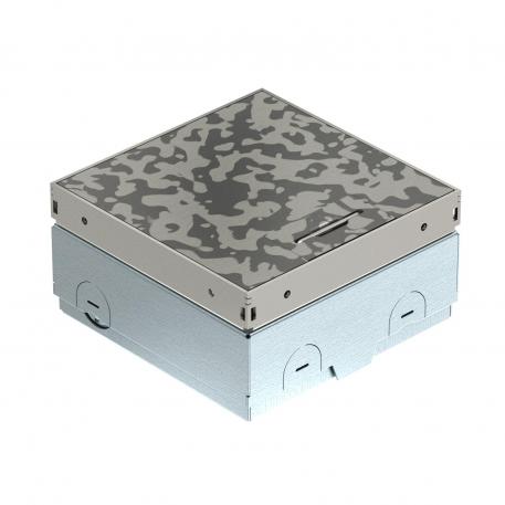 Tomada de piso UDHOME-ONE, sem recorte para revestimento do piso, pode ser instalada conforme necessário, aço inoxidável, placa decorativa: manchas