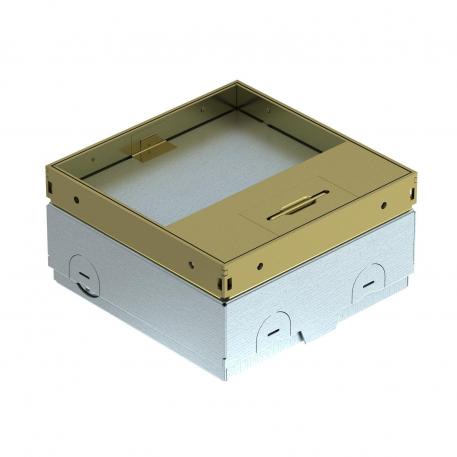 Caixa de pavimento UDHOME-ONE, com tampa para revestimento, pode ser equipada livremente, latão