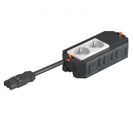 UTC3 W com 2 tomadas de contacto de segurança, branco