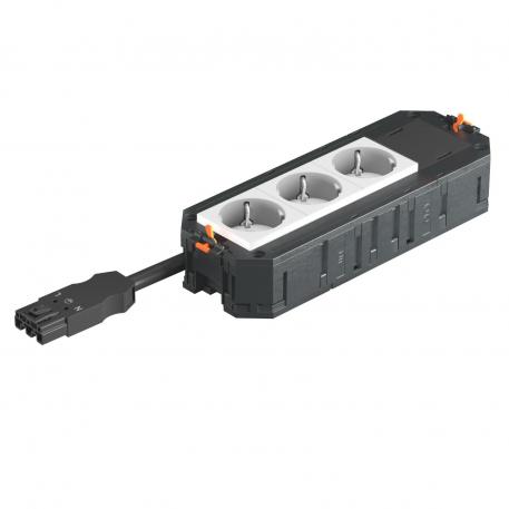 UTC4 W com 3 tomadas de contacto de segurança, branco