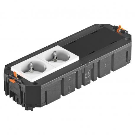 UTC4 com 2 tomadas de contacto de segurança, branco