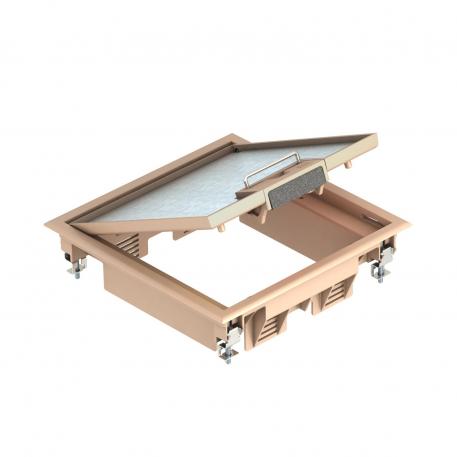 Tampa de encastramento GES4 com pega 5 | 4 | bege acinzentado; RAL 1019