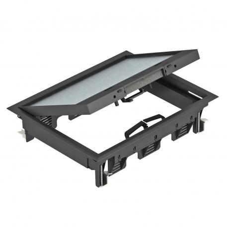 Tampa de encastramento GES6 com corrediça de encaixe 5 | 6 | preto; RAL 9011