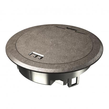 Tampa basculante com saída de cabos, GES R2, níquel oxidado húmido | Corrediça de encaixe | IP66 | até 3.000 N |  | Zinco fundido sobre pressão