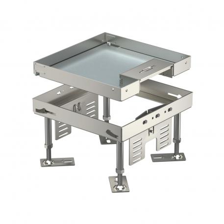 Tampa nivelável com saída de cabos, RKSN, aço inoxidável